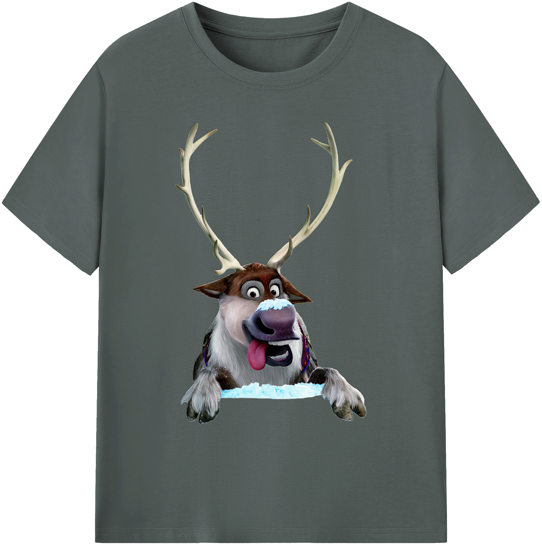 （画像用） アナと雪の女王 アンナ エルサ Frozen Anna Elsa 綿100％ メンズ半袖Tシャツ｜肌触りやわらか＆通気性
